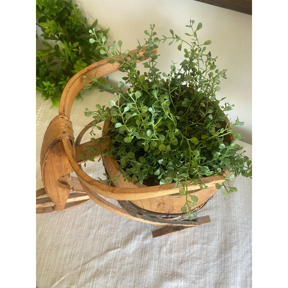 Vintage Granny Cottage Basket Tricycle Planter